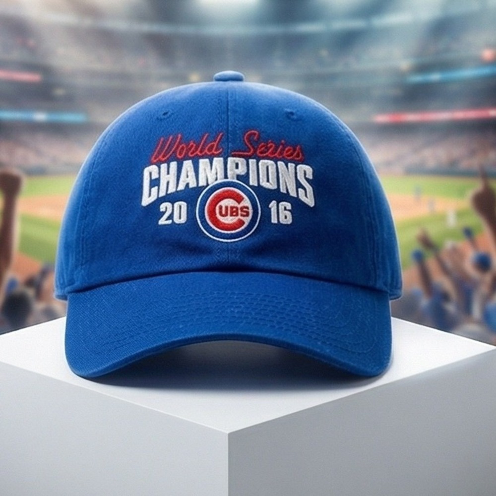 47 Brand Chicago Cubs 2016 World Series Champions Hat Blue Mens OSFA ML Baseball